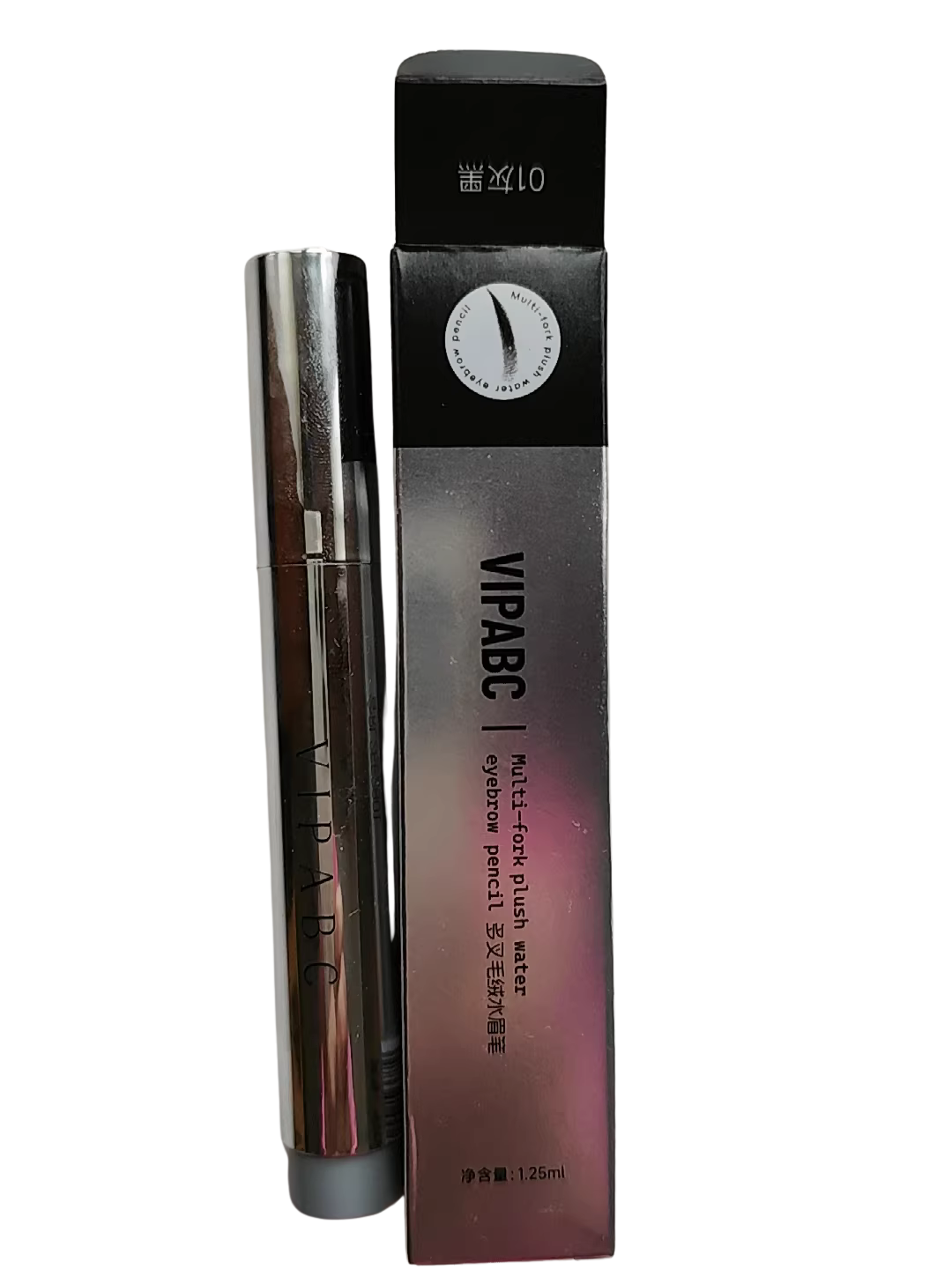 VIPABC Multi-Fork Plush Water Eyebrown Pencil 1.25ml #01 Grey