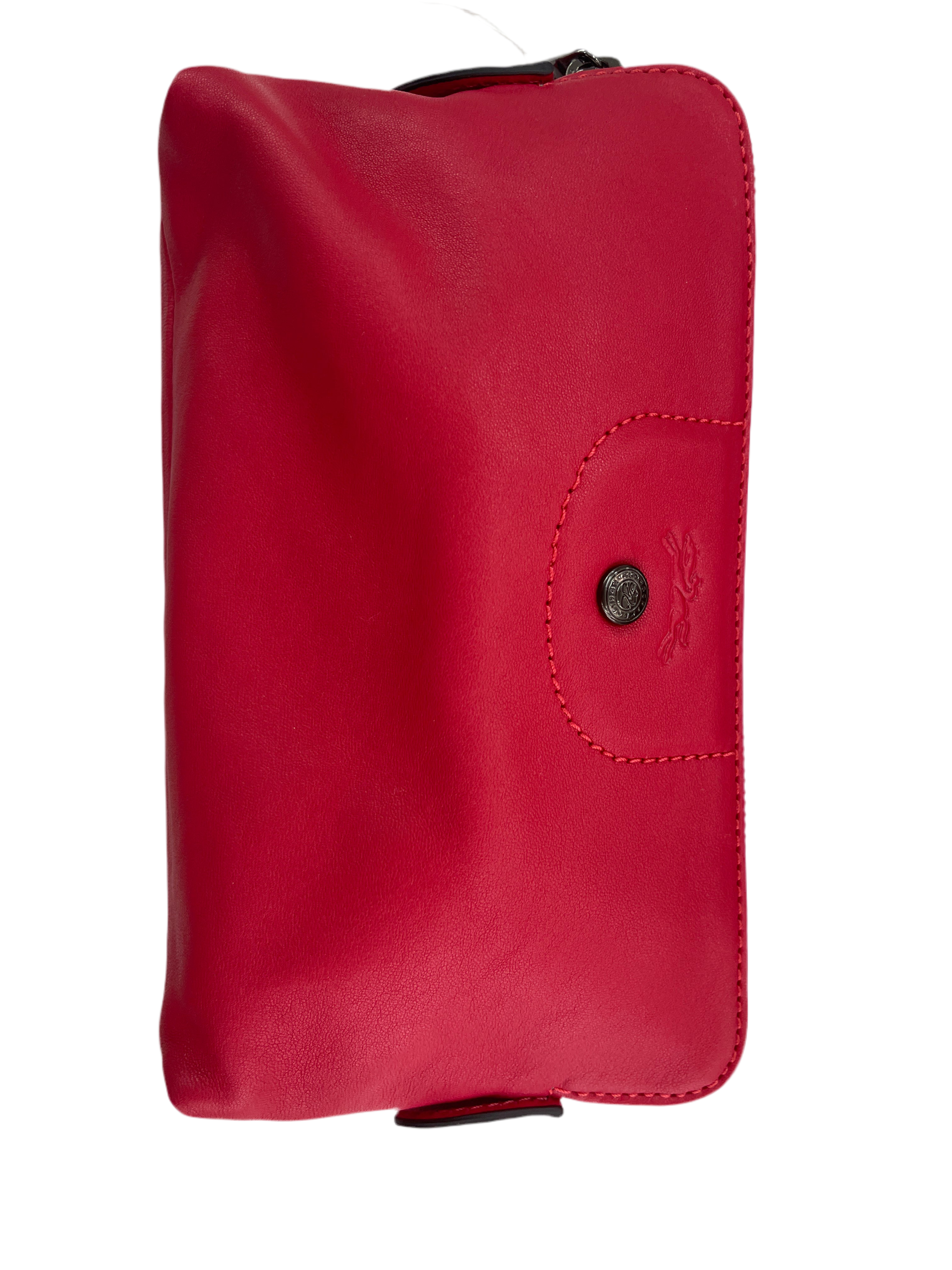 LONGCHAMP LC LE PLIAGE CUIR POUCH RED L4549757545     EAN 2071620866190