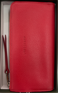 LONGCHAMP LC LE FOULONNE ZIP AROUND WALLET RED ORANGE L3418021517     EAN 2071620897194