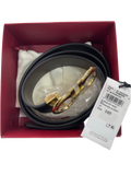 Ferragamo Belt 105cm NERO CALF HICKORY CALF (Gold buckle light black + brown)