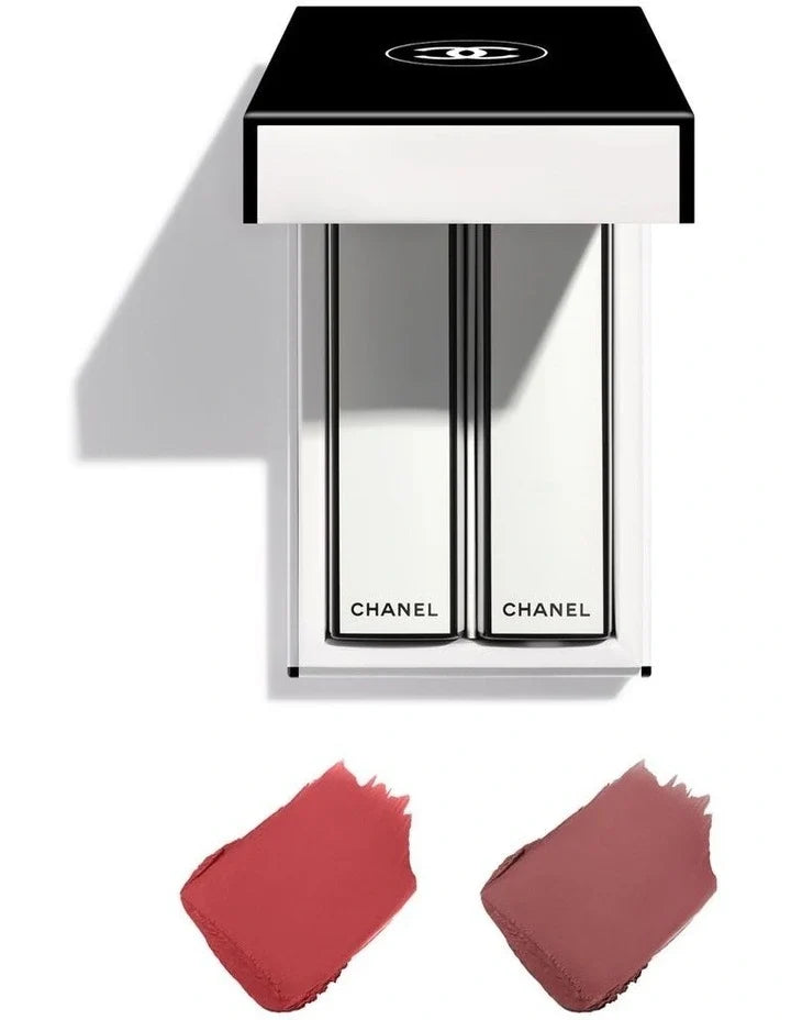 Chanel 2pk Rouge Allure Velvet Limited Edition 2x3.5G 00:00 & 06:00 Lipstick