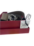 Ferragamo Belt 115cm BROWN SUGAR CALF NERO CALF (Village gray round skin black light strain)