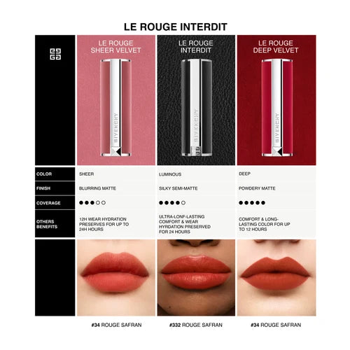 Givenchy Le Rouge Interdit Intense Silk Luminous Matte Lipstick N227 Rouge Infusé  3.4g (NO BOX)